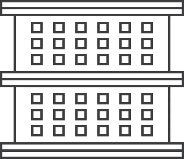 Edificio Icono Web Diseño Simple — Vector de stock