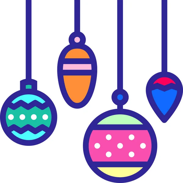 Christmas Balls Icon Vector Illustration Design — Stock Vector