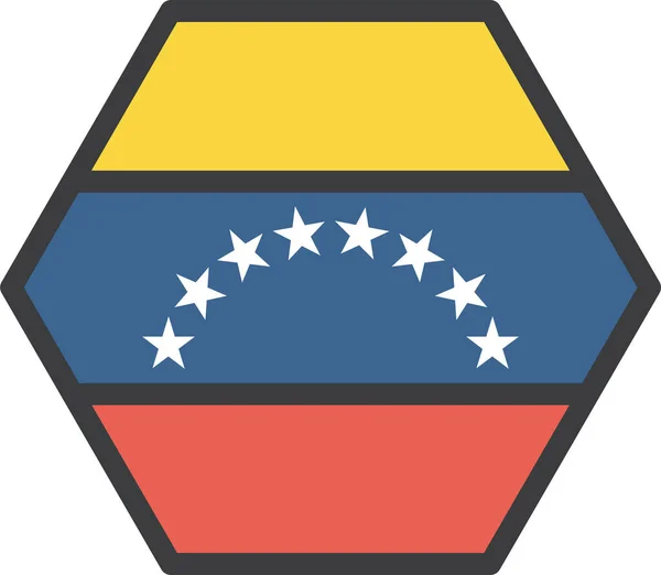 Venezuela Bandera Del País Ilustración Vectorial — Vector de stock