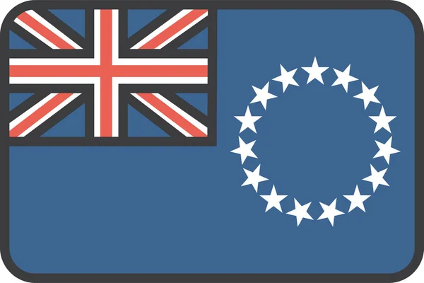 Kochinsel Flagge Vektorillustration — Stockvektor