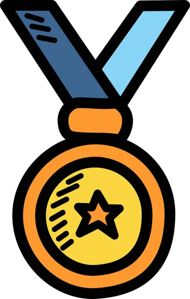 Medalha Ícone Web Ilustração Simples —  Vetores de Stock