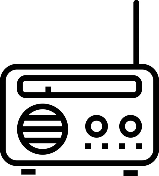 Radio Icono Web Ilustración Simple — Vector de stock