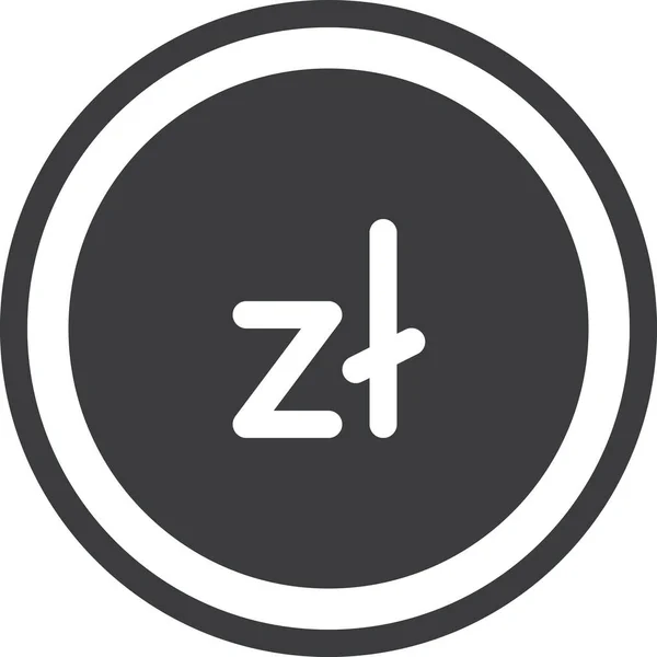 Zloty Web Symbol Einfache Illustration — Stockvektor