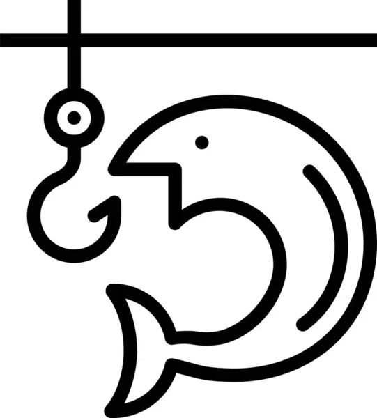 Fischerei Web Symbol Einfache Illustration — Stockvektor