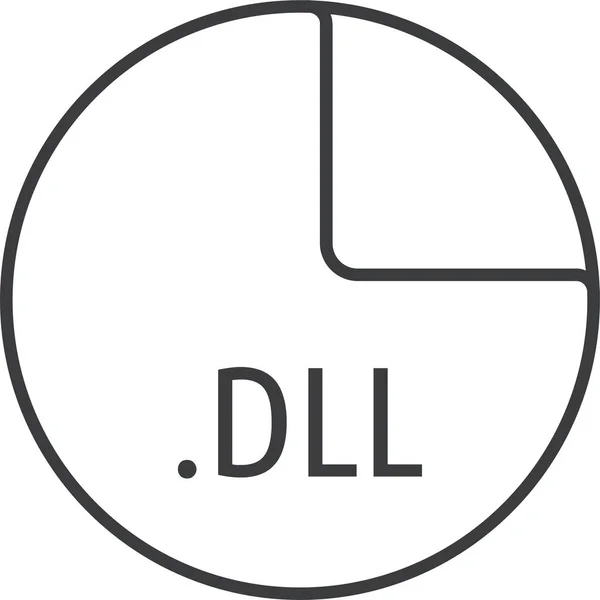 Dllファイル形式のベクトル図 — ストックベクタ