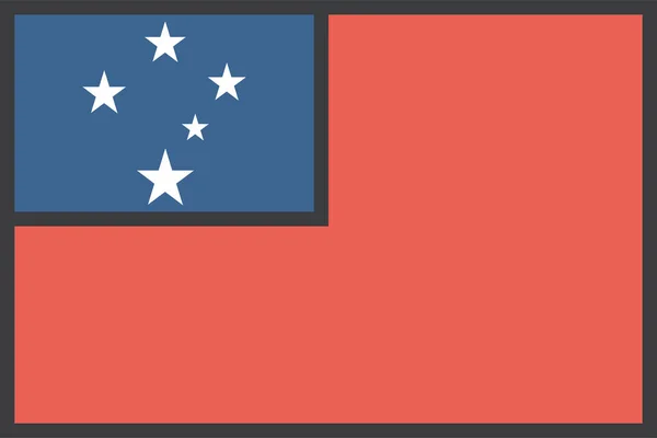 Samoa Bandeira País Ilustração Vetorial — Vetor de Stock