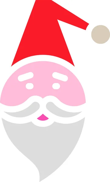 Ikona Santa Claus Jednoduchá Vektorová Ilustrace — Stockový vektor