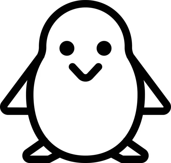 Pingwin Ikona Web Prosta Ilustracja — Wektor stockowy