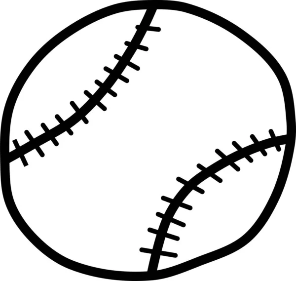 Baseball Web Ikon Egyszerű Illusztráció — Stock Vector