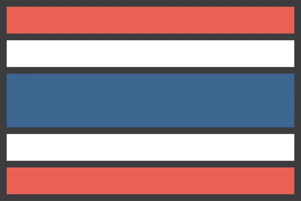 Флаг Таиланда Векторная Иллюстрация — стоковый вектор