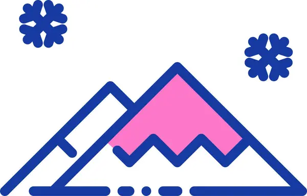 Icône Web Montagne Illustration Simple — Image vectorielle