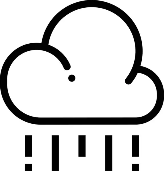 Pioggia Web Icon Design Semplice — Vettoriale Stock