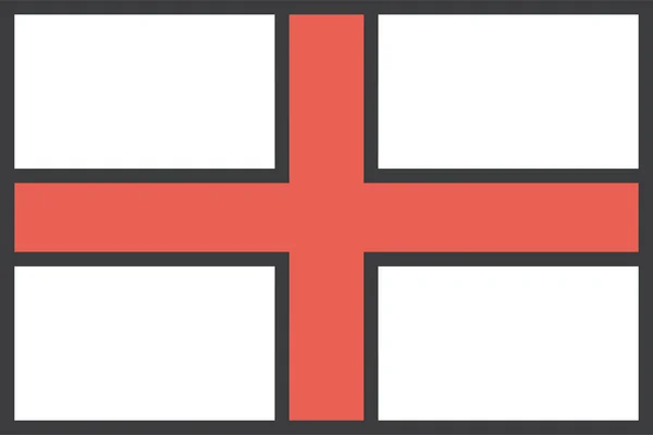 Bandeira Inglaterra Ilustração Vetorial — Vetor de Stock