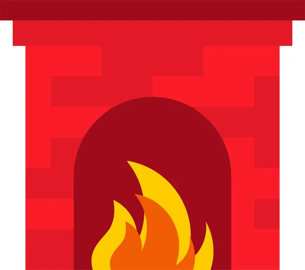 Chimenea Icono Web Ilustración Vector Simple — Archivo Imágenes Vectoriales