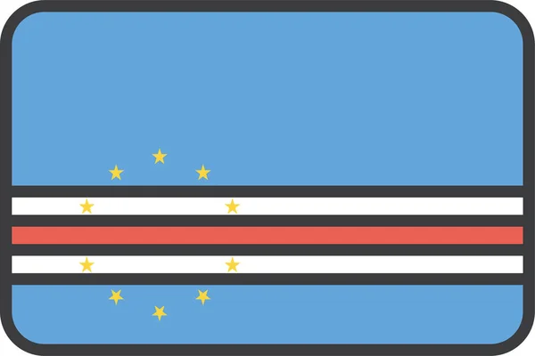 Cape Verde Country Flag Vector Illustration — 스톡 벡터