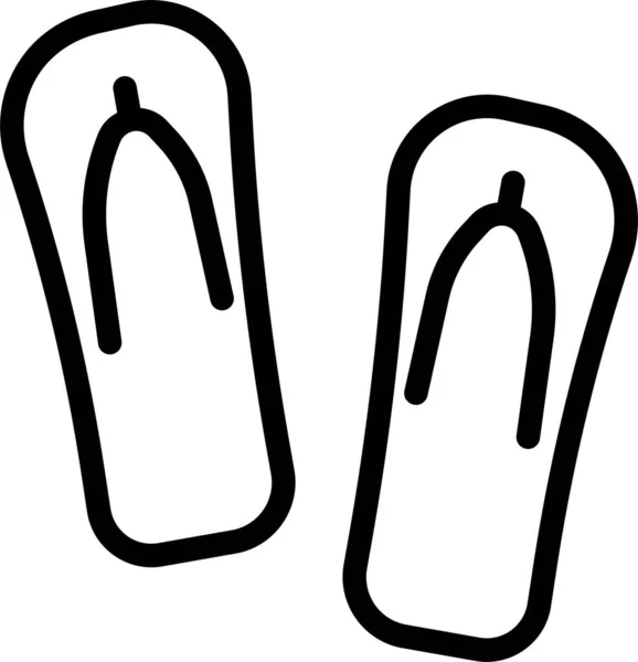 Flip Flop Icona Vettoriale Illustrazione — Vettoriale Stock