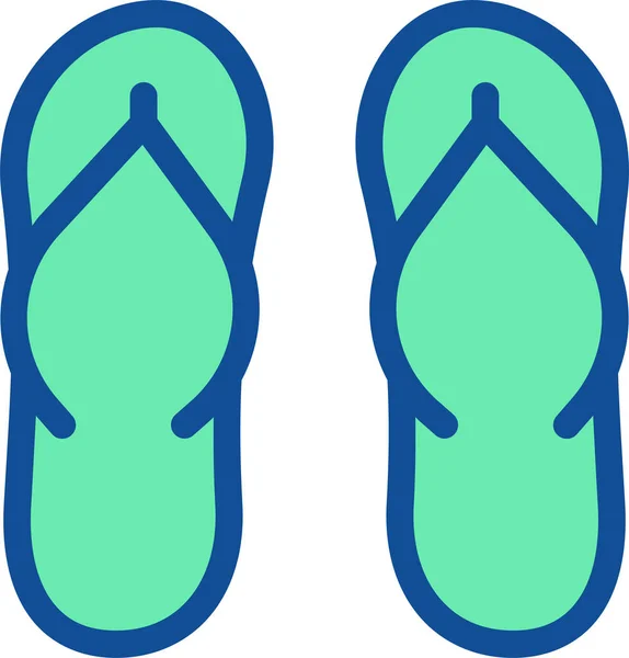 Flip Flops Ikon Vektor Illustration — Stock vektor