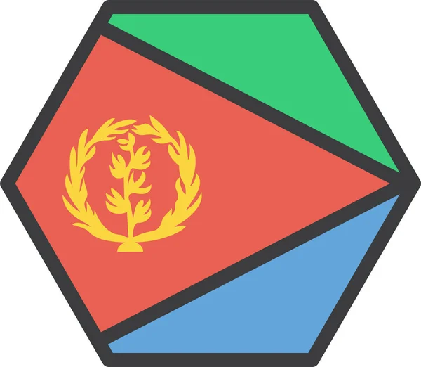 Eritrea Land Vlag Vector Illustratie — Stockvector
