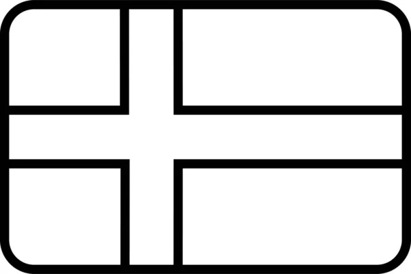 Zweedse Landvlag Vectorillustratie — Stockvector