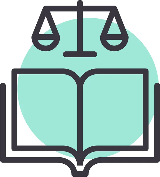 Justicia Icono Web Ilustración Simple — Archivo Imágenes Vectoriales