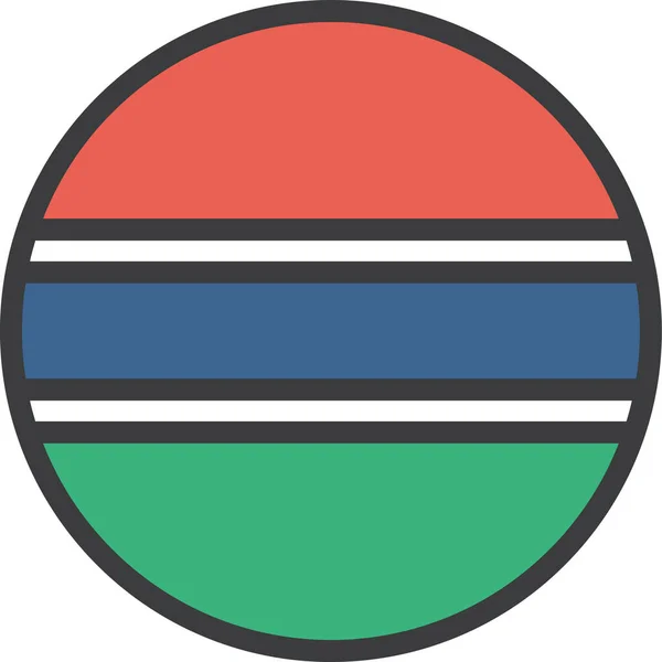Gamia Country Flag Vektorová Ilustrace — Stockový vektor