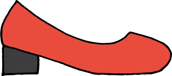 Vektorillustration Des Cartoon Roten Schuhs — Stockvektor