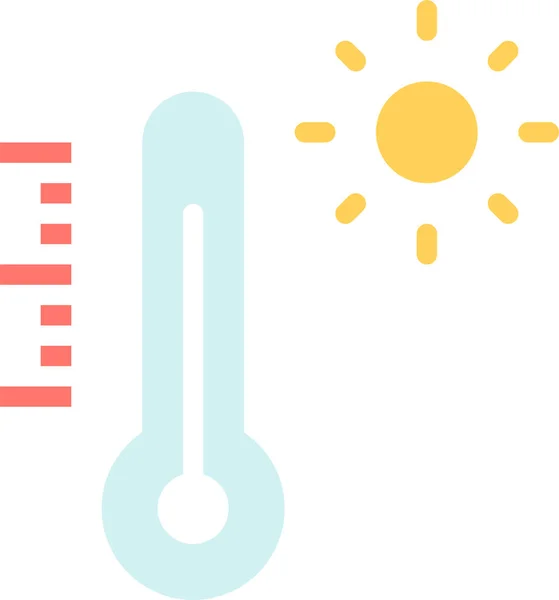 Thermometer Web Icoon Eenvoudig Ontwerp — Stockvector