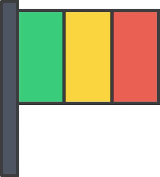 Flaga Kraju Mali Ilustracja Wektora — Wektor stockowy