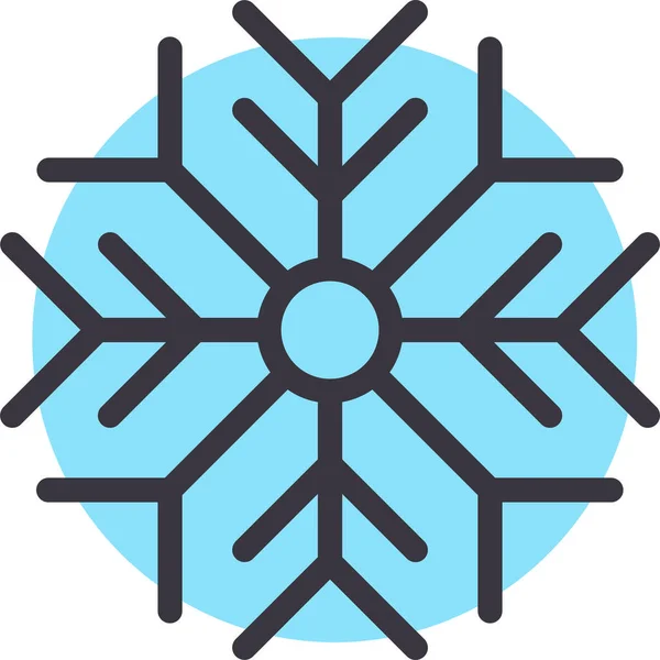 Fiocco Neve Icona Web Semplice Illustrazione — Vettoriale Stock