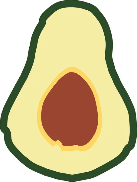 Een Avocado Web Icoon Eenvoudige Illustratie — Stockvector