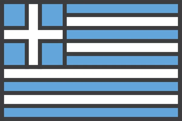 Griechenland Flagge Vektorillustration — Stockvektor