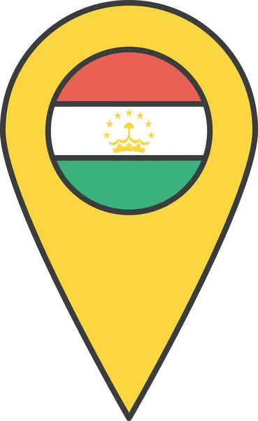 Tajikistan Bandiera Nazionale Illustrazione Vettoriale — Vettoriale Stock