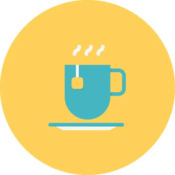 Café Ícone Web Ilustração Simples — Vetor de Stock