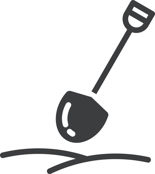 shovel  web icon simple design 