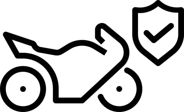 Motorrad Web Ikone Einfache Illustration — Stockvektor