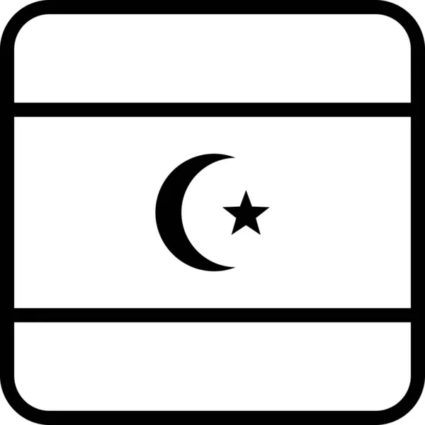 リビア国旗ベクトルイラスト — ストックベクタ