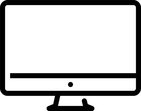 Icona Web Del Computer Semplice Illustrazione — Vettoriale Stock