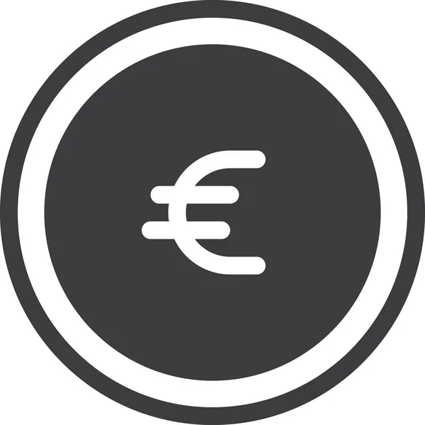 Ilustração Vetor Ícone Web Euro — Vetor de Stock