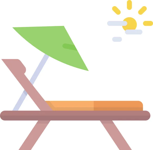 Cadeira Ícone Web Ilustração Simples — Vetor de Stock