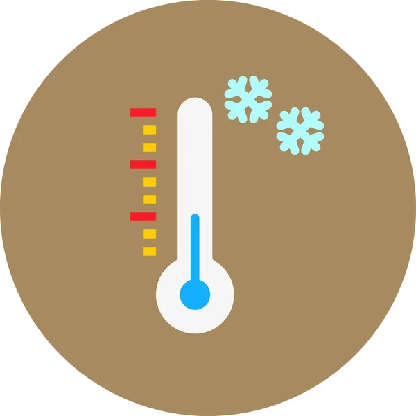 Thermometer Web Icoon Eenvoudig Ontwerp — Stockvector