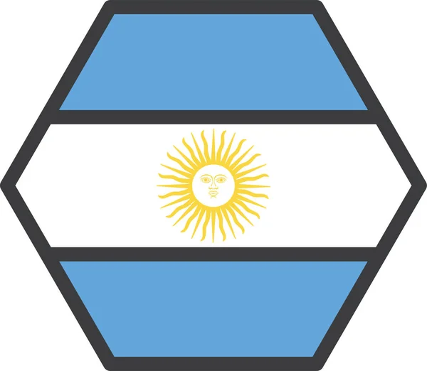 Bandera Del País Argentina Ilustración Vectorial — Archivo Imágenes Vectoriales