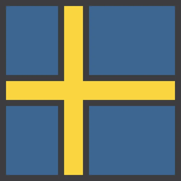 Sweden Country Flag Vector Illustration — 스톡 벡터