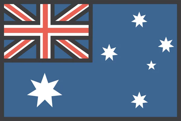 Australische Flagge Vektorillustration — Stockvektor