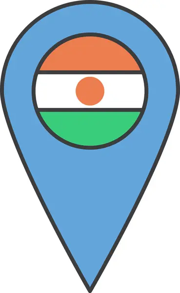 Niger Country Flag Illustrazione Vettoriale — Vettoriale Stock