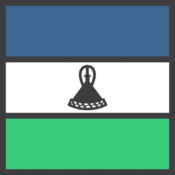Lesotho Bandeira País Ilustração Vetorial — Vetor de Stock