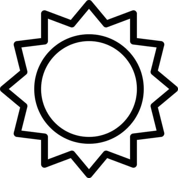 Sol Icono Web Ilustración Simple — Vector de stock