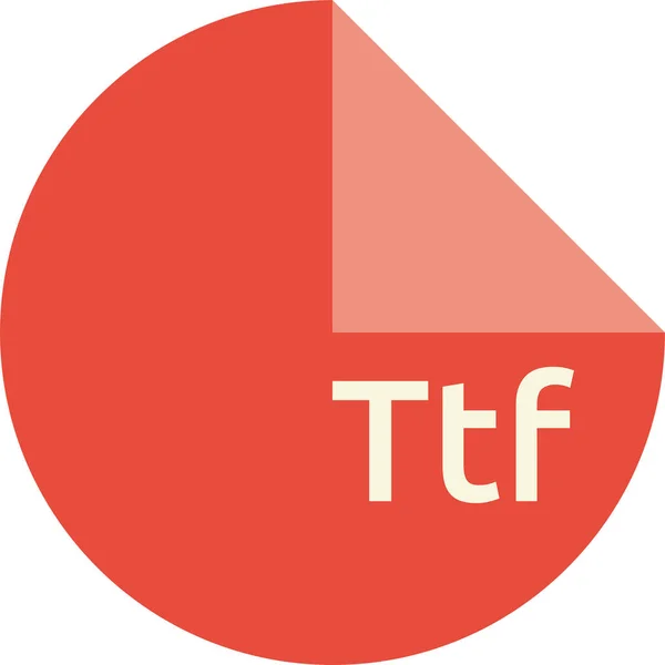 Διανυσματική Απεικόνιση Της Μορφής Αρχείου Ttf — Διανυσματικό Αρχείο