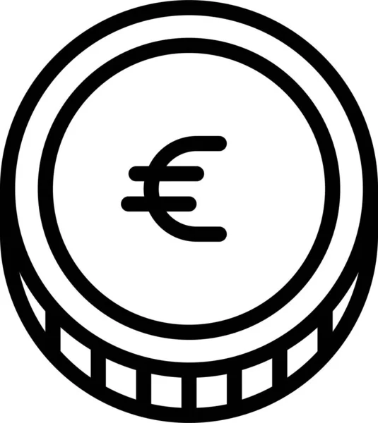 Euro Icono Web Vector Ilustración — Archivo Imágenes Vectoriales