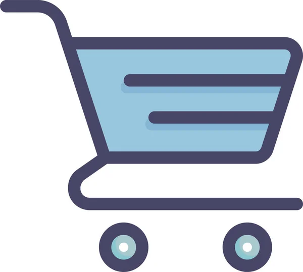 Carrito Compras Diseño Simple — Archivo Imágenes Vectoriales