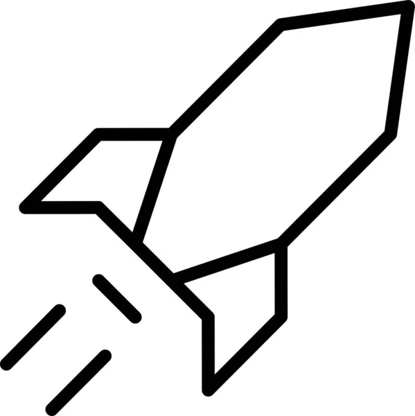 ロケットウェブアイコンシンプルなイラスト — ストックベクタ